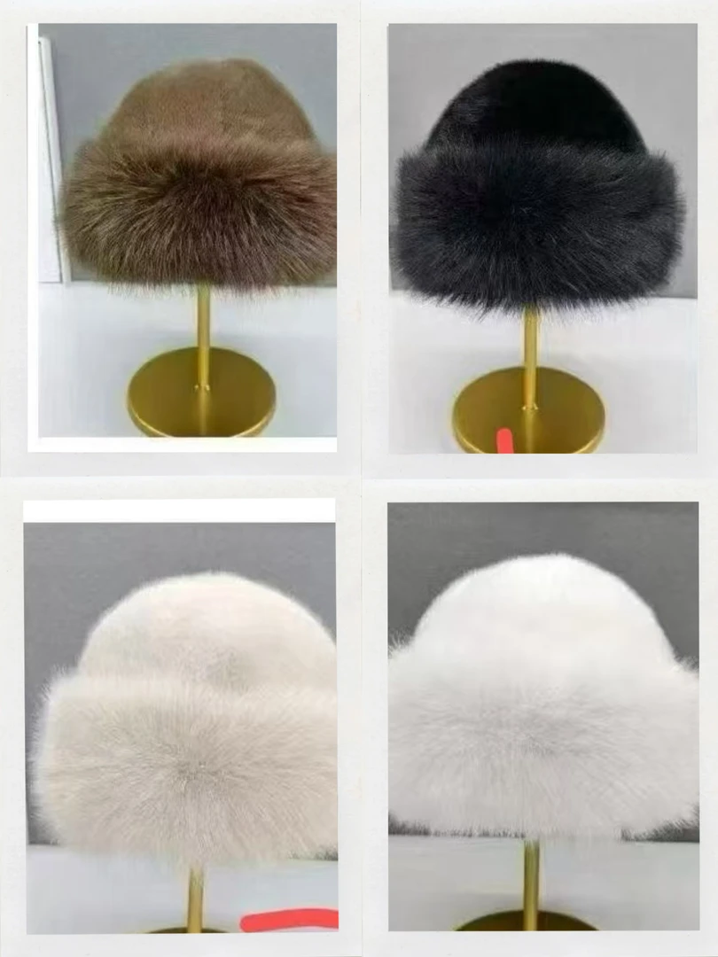 女公主风森系秋冬冬季渔夫帽帽子女款毛球时尚皮草帽