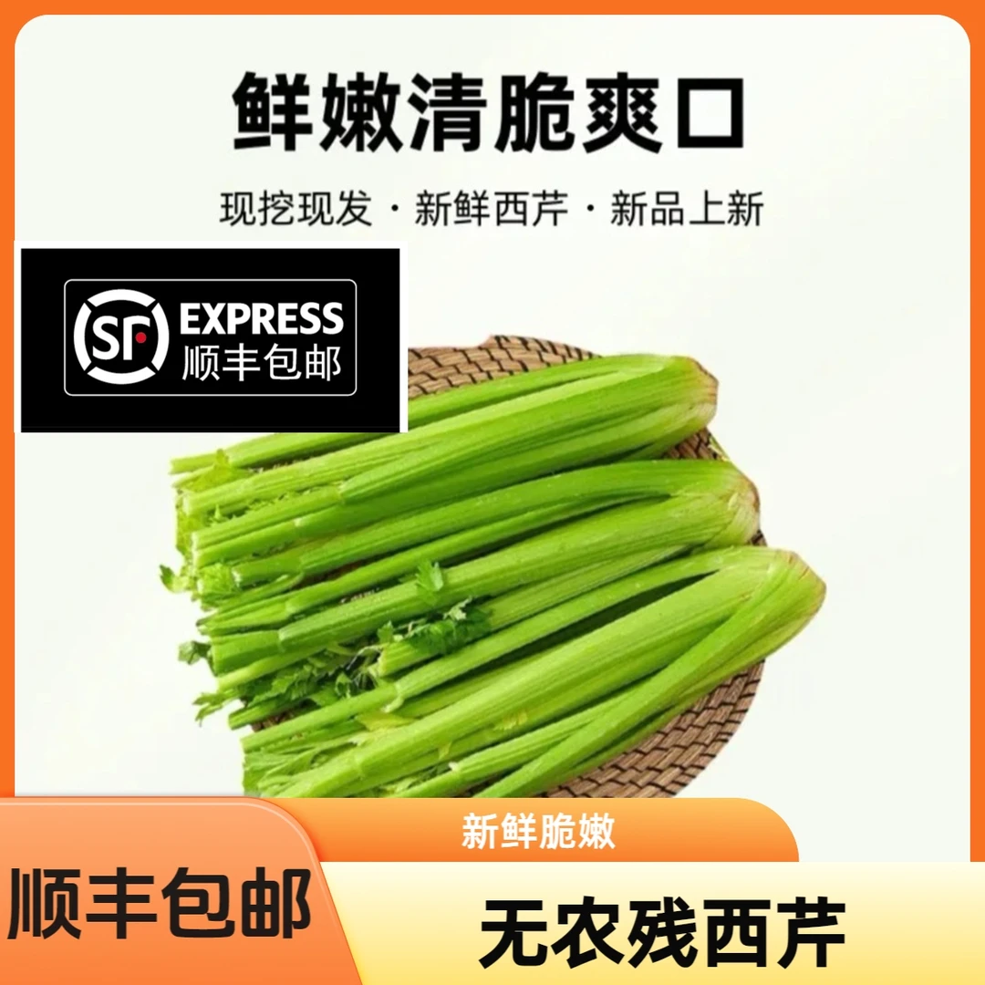 无农残 顺丰包邮 精品西芹 基地直采  新鲜芹菜 现挖现发  3/5斤