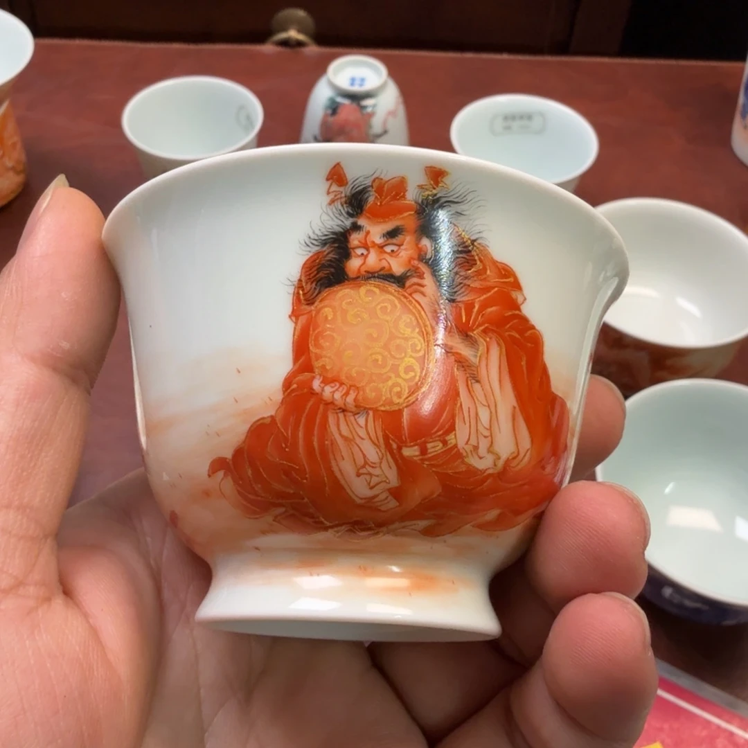现代景德镇全手工全手绘茶器东**天