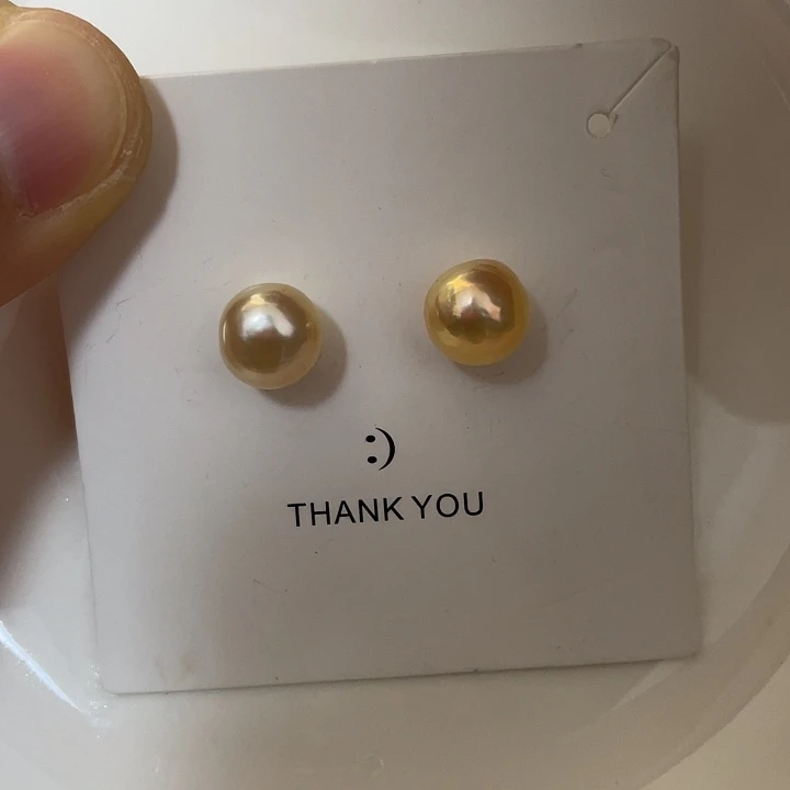 淡水珍珠银S925镶嵌耳饰