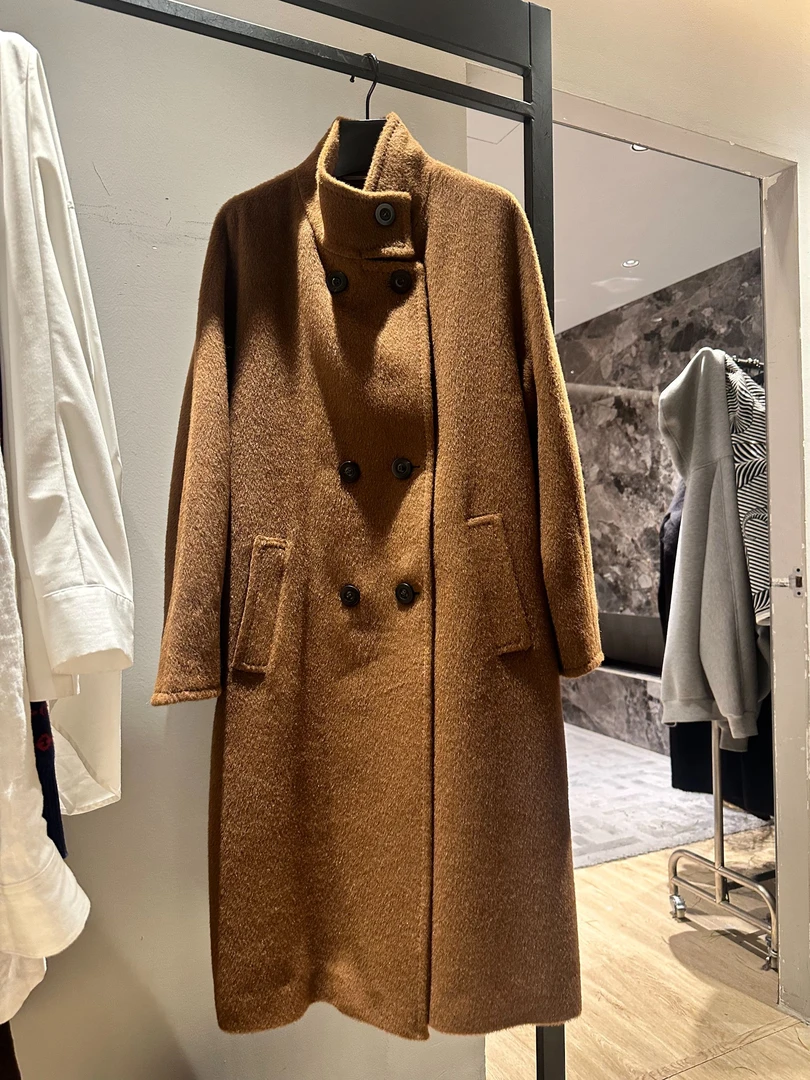 【MUOOT】 2024秋冬季新款女装白色双长款气质大衣148E092802