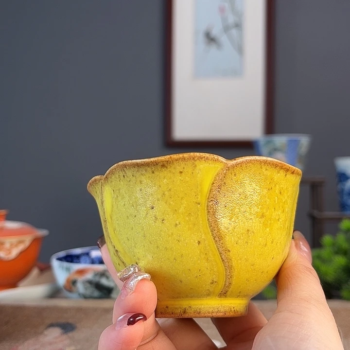 摆件景德柴烧茶杯多人