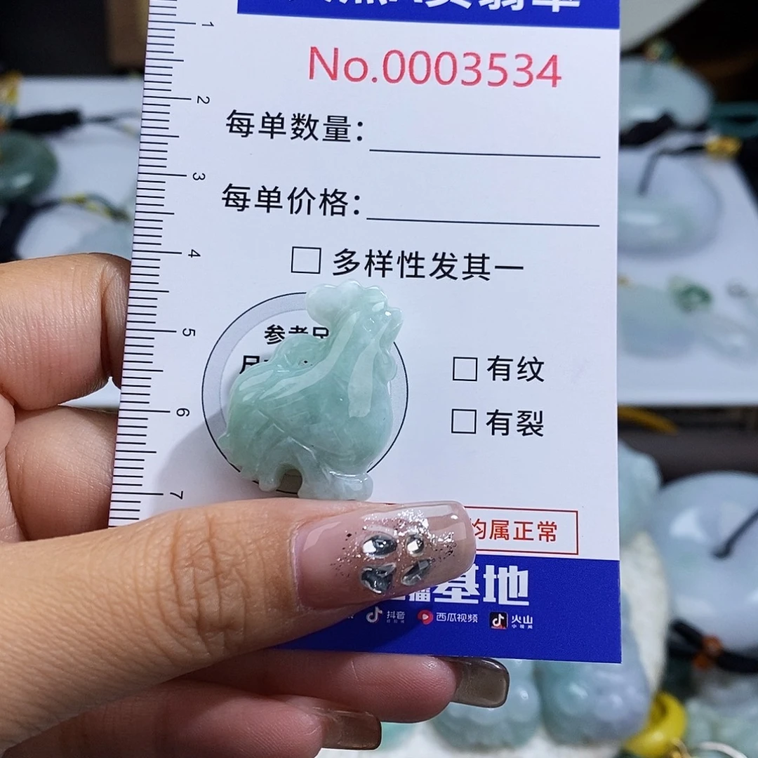 翡翠未镶嵌颈饰3534