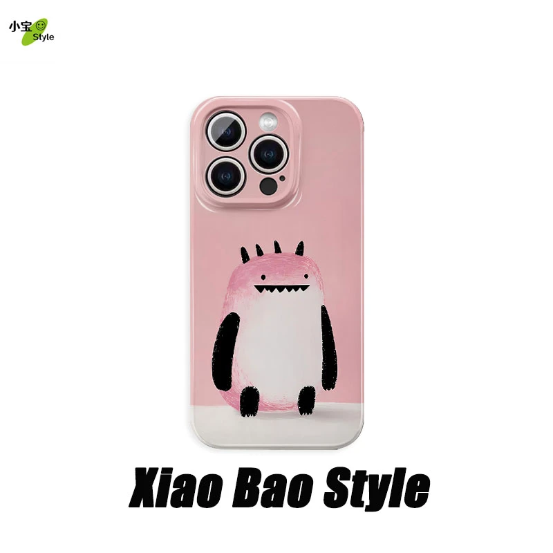 可爱豆豆眼适用苹果16pro手机壳15promax小众14趣味13/12液态软壳