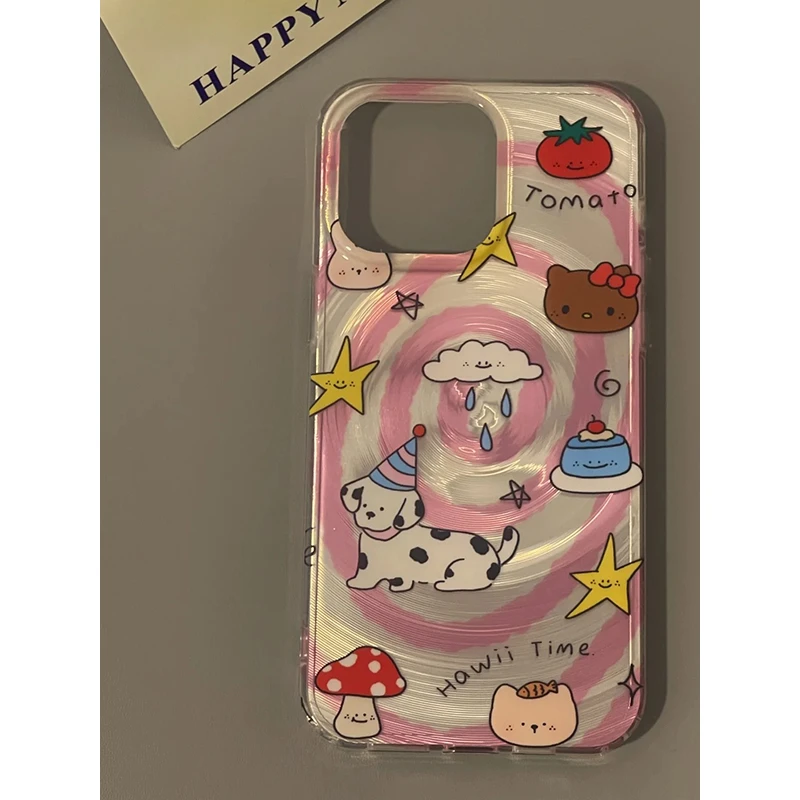 雅天立卡通星星小狗KT猫适用苹果16promax手机壳iPhone1514旋风壳