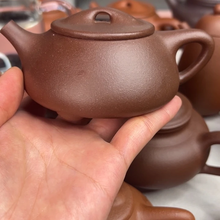 紫砂茶壶紫泥 200cc. 景州石瓢