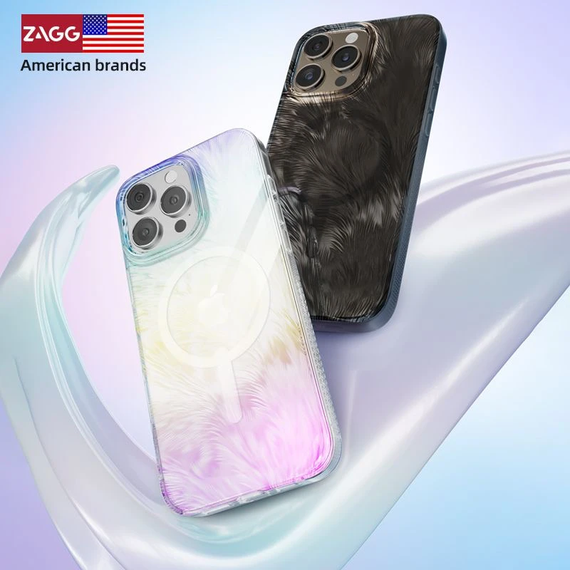 ZAGG幻彩防摔抗菌磁吸保护壳石墨烯手机适用苹果iPhone15promax