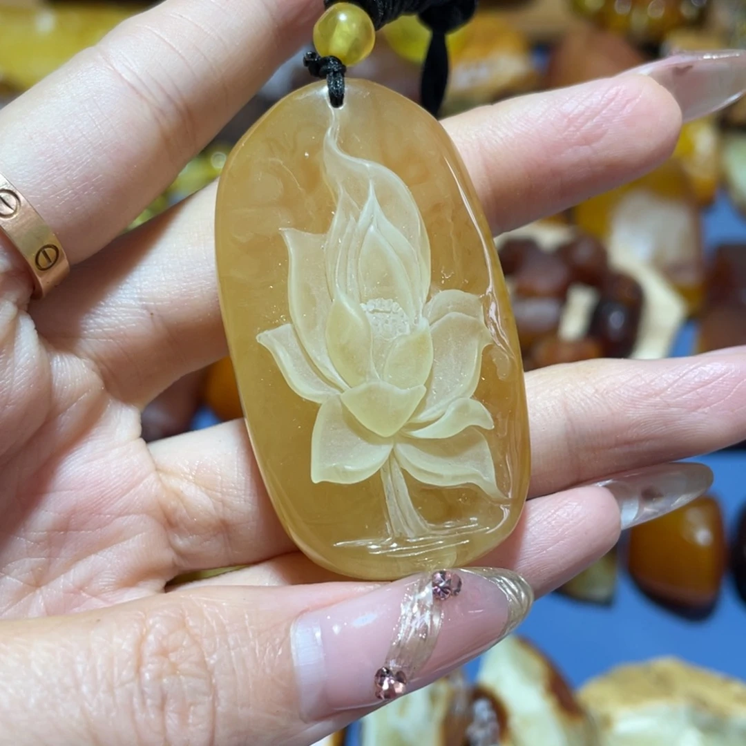 定制琥珀未镶嵌竹*原石波罗的海琥珀蜜蜡