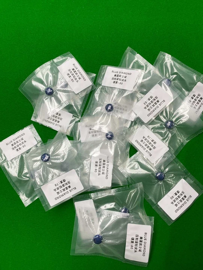 手工压制蓝钻皮头宾士域小头杆中式黑八台球杆美国进口真空皮头