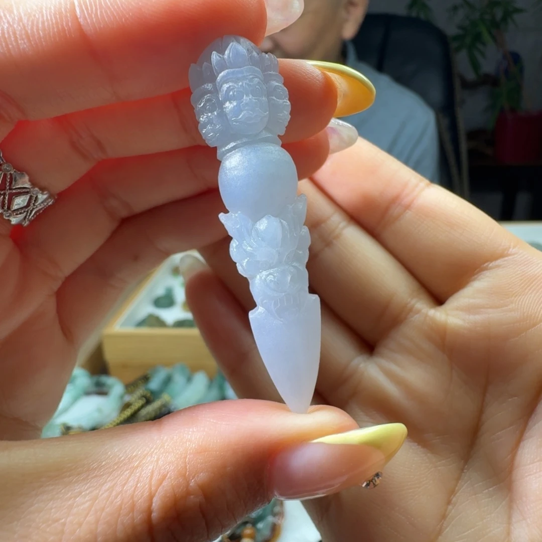 定制翡翠未镶嵌大**水降魔