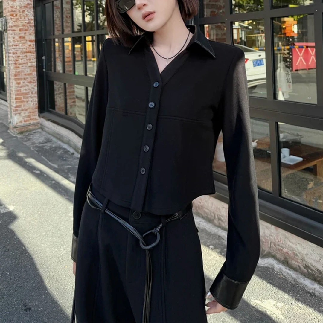 时尚休闲百搭双面绒上衣女2025秋冬季新款气质高级感显瘦长袖衬衫