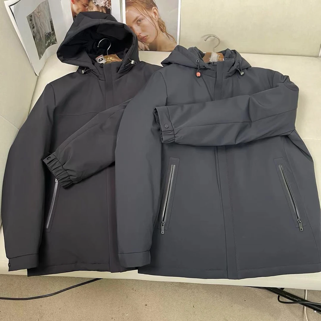 冬季新款百搭舒适高级感连帽男士鹅绒服 H1269