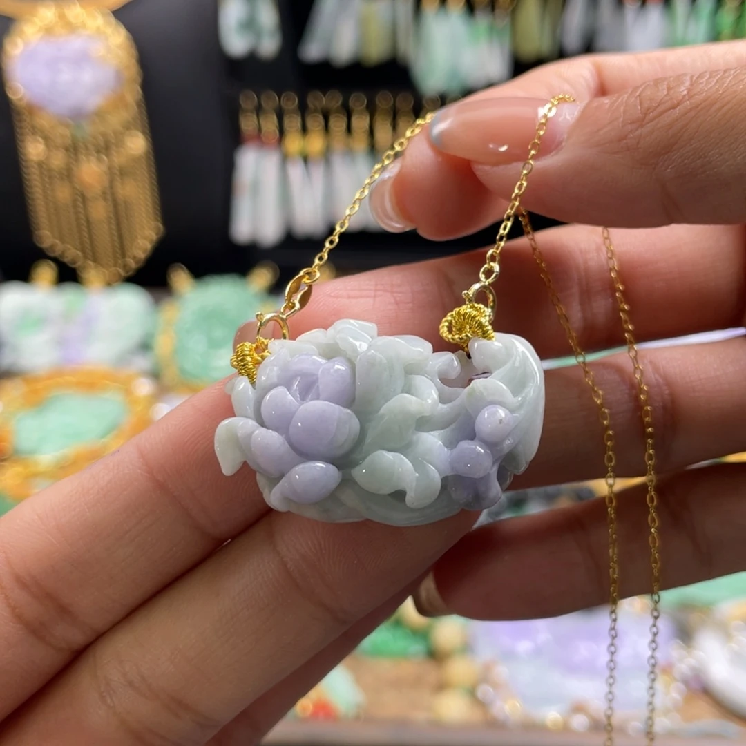 颈饰未镶嵌翡翠代编织