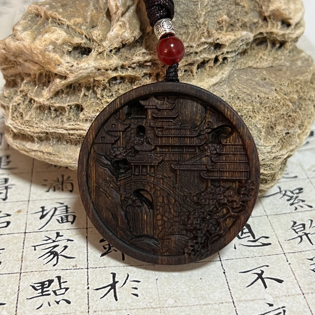 Z-437【海南糖结老料沉香】挂件5x5cm、18g