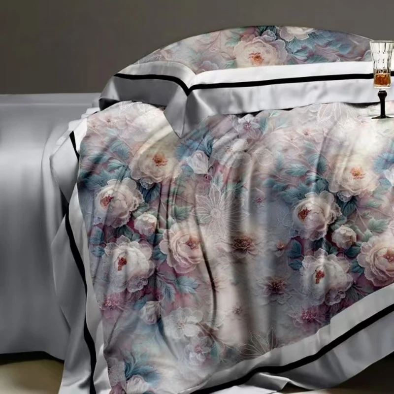 N3921 唐锦纯棉100s（50/50）数码印花双人被套浮云织梦200*230