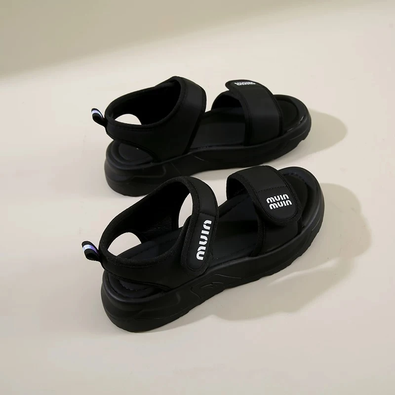 春夏罗马凉鞋魔术贴设计感松糕厚底百搭休闲鞋803