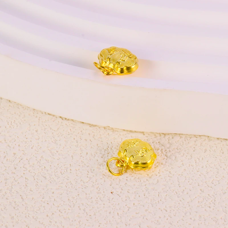 足银银制品 【魏来】足银长命锁吊坠（12*11*5mm）【多样性发一】