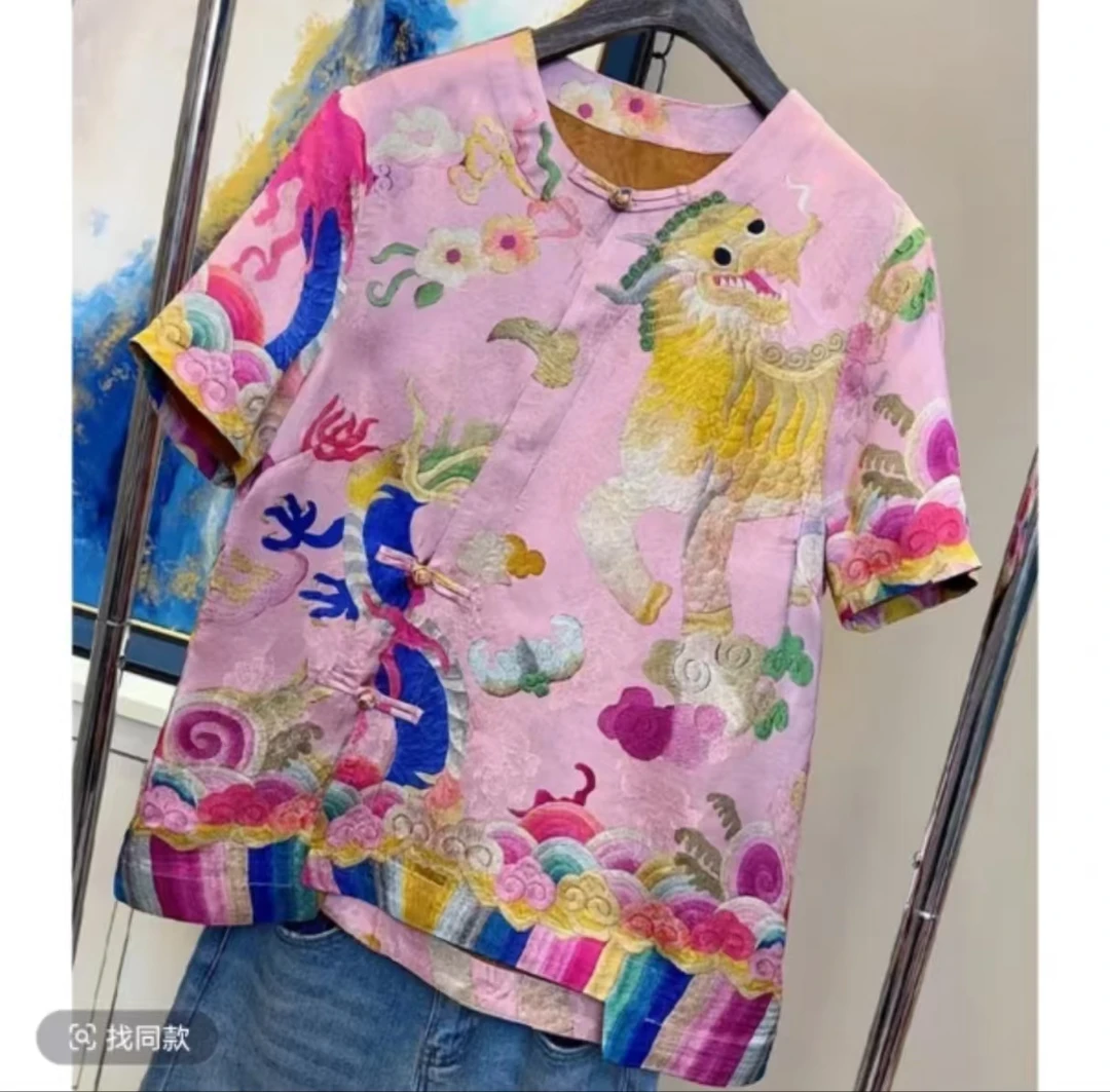 飞儿【奇兽T恤】时尚气质设计高级轻奢国风T恤以直播间为主