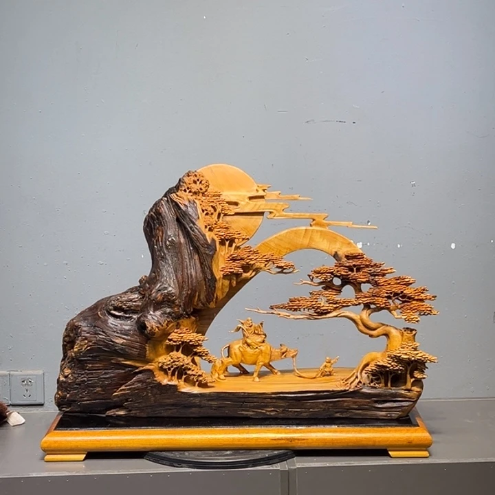 孙***彬柏木（崖柏）木雕艺术作品欣赏