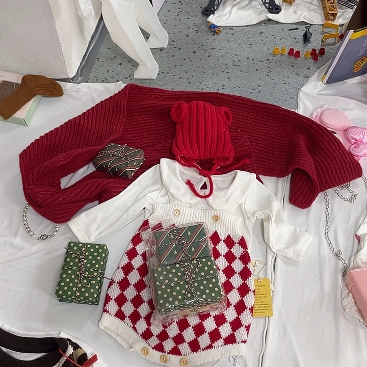 工字型款格子圣诞主题 发全套