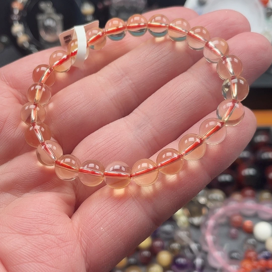 未镶嵌手链水晶黄水晶手链7mm左右