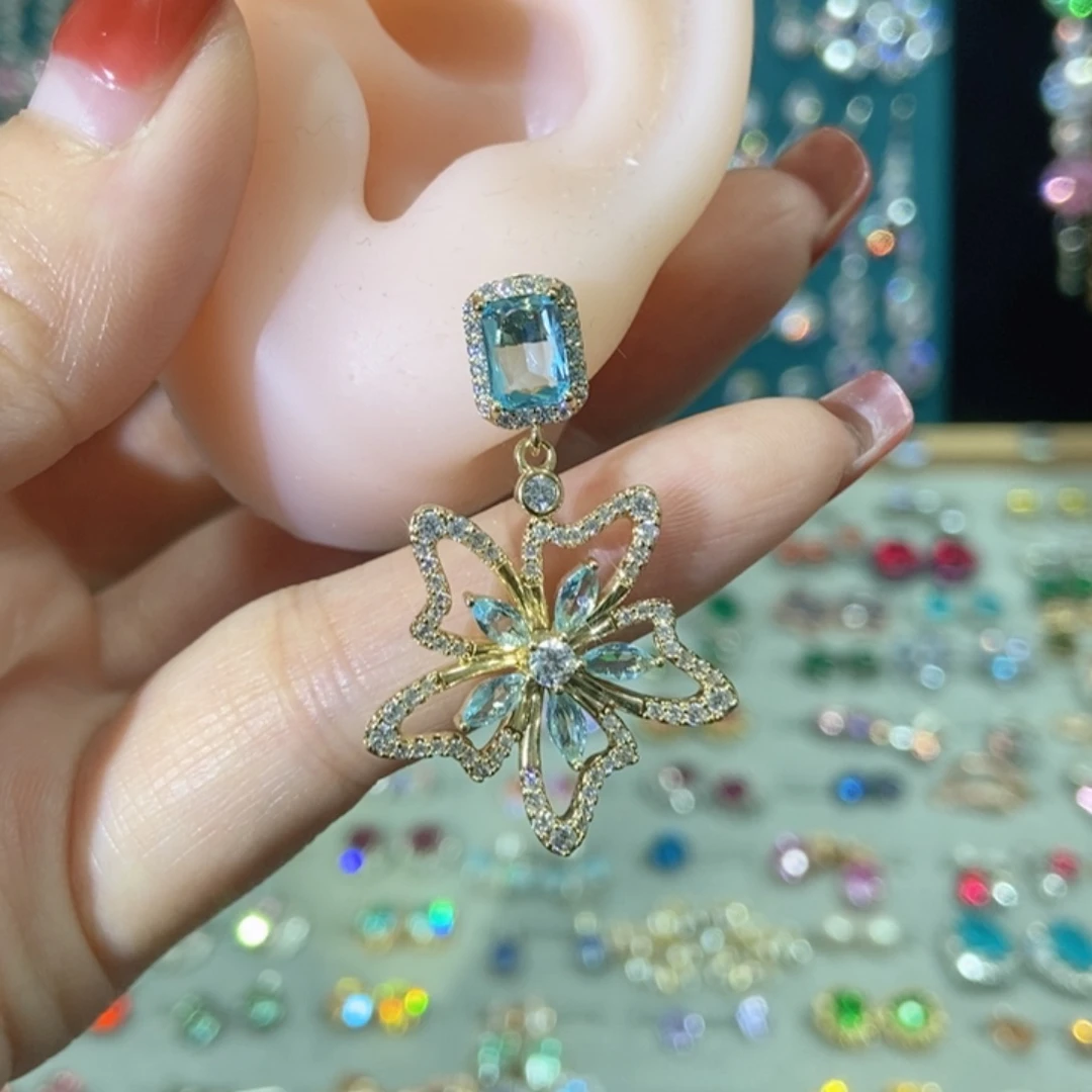 66锆石（处理）耳坠