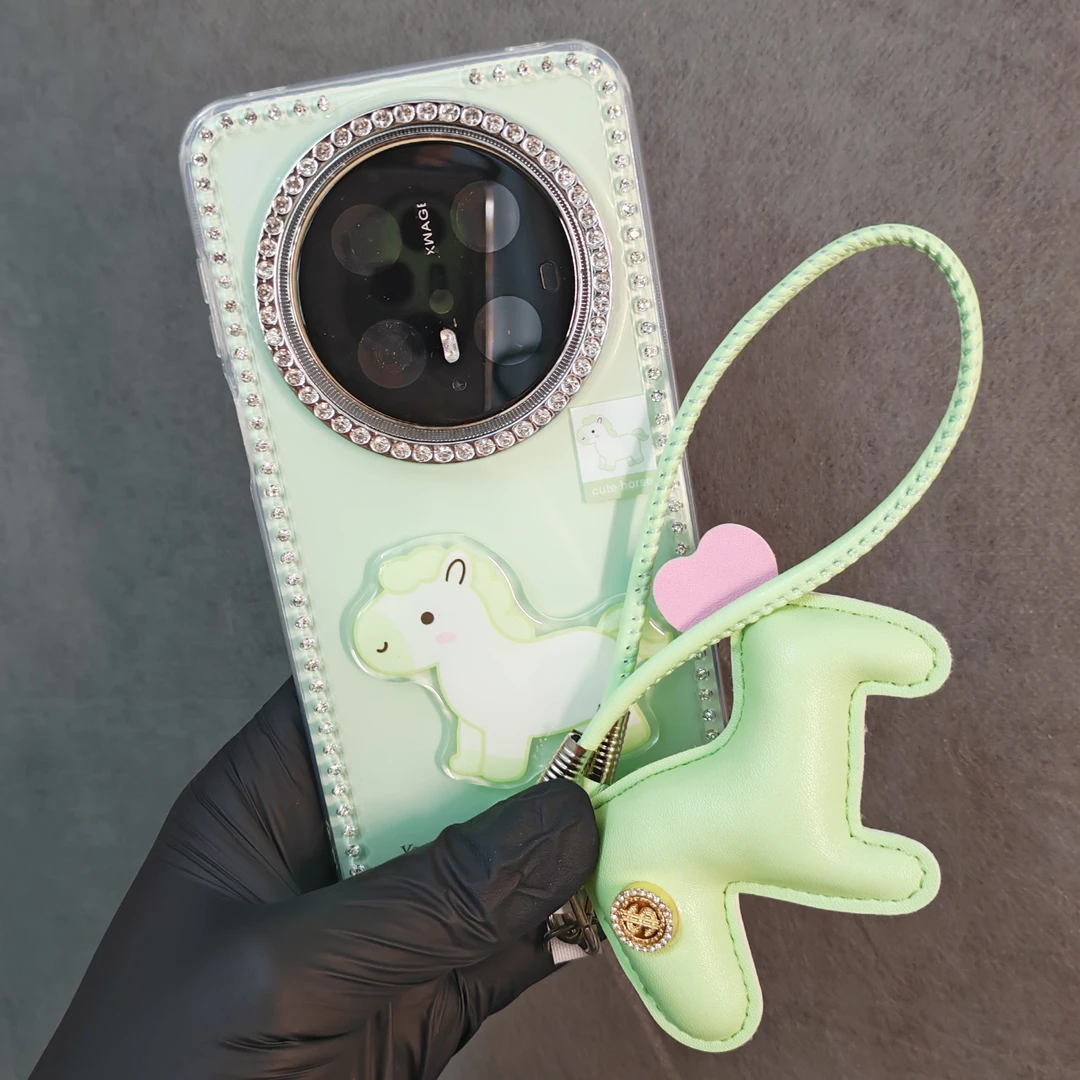 适用华为mate70pro手机壳pura70pro彩虹配色小马mate60pro挂绳p70