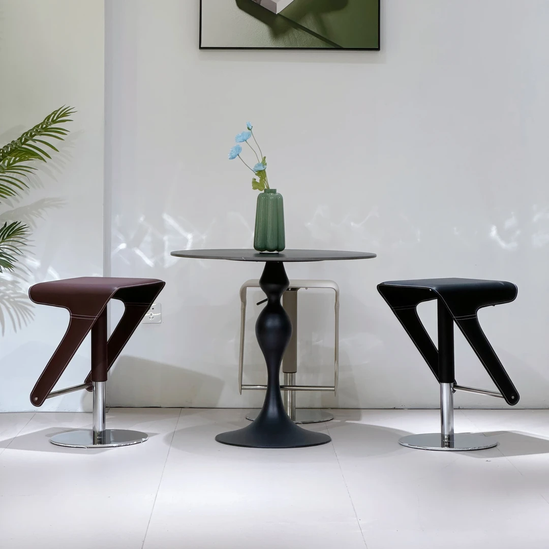 【马鞍】简约轻奢北欧风家用舒服舒适创意高档时尚升降餐厅岛台吧椅