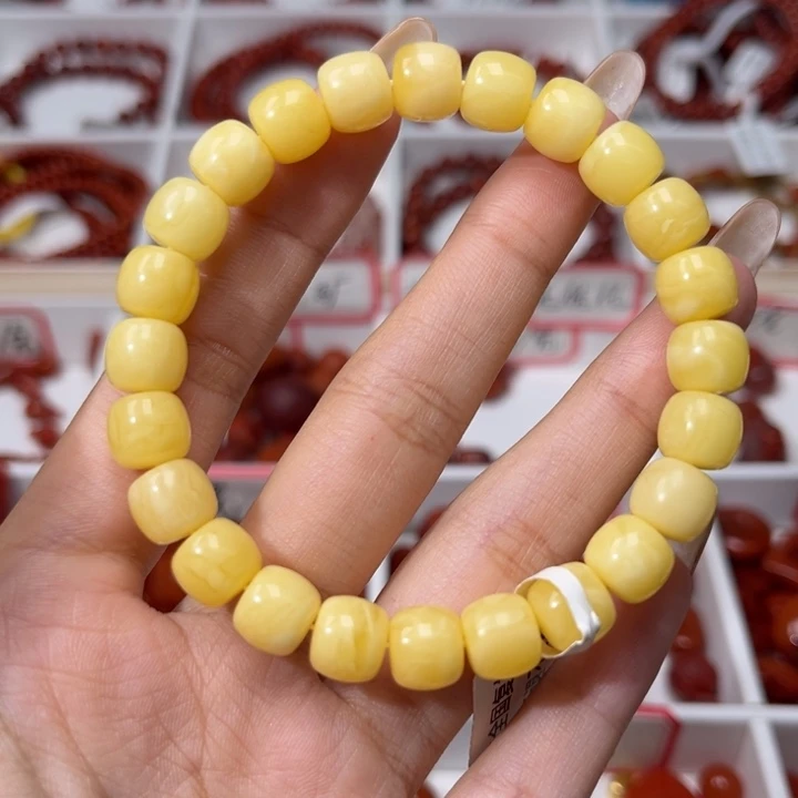 蜜蜡未镶嵌手链蜜蜡老型9mm手串