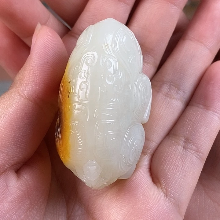 和田玉未镶嵌挂件悟*#