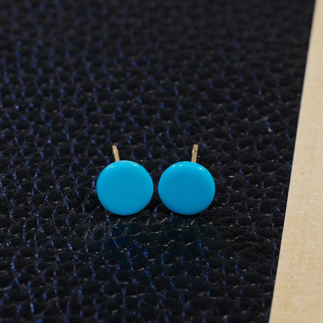 玉峰珠宝【安娜】绿松石耳饰美松【H0709】多样性发一