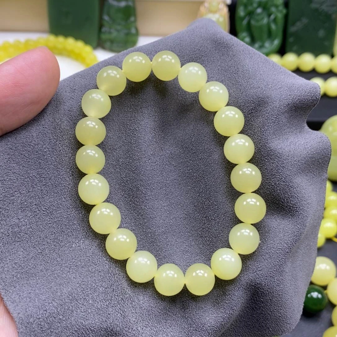 手串未镶嵌和田玉（黄玉）