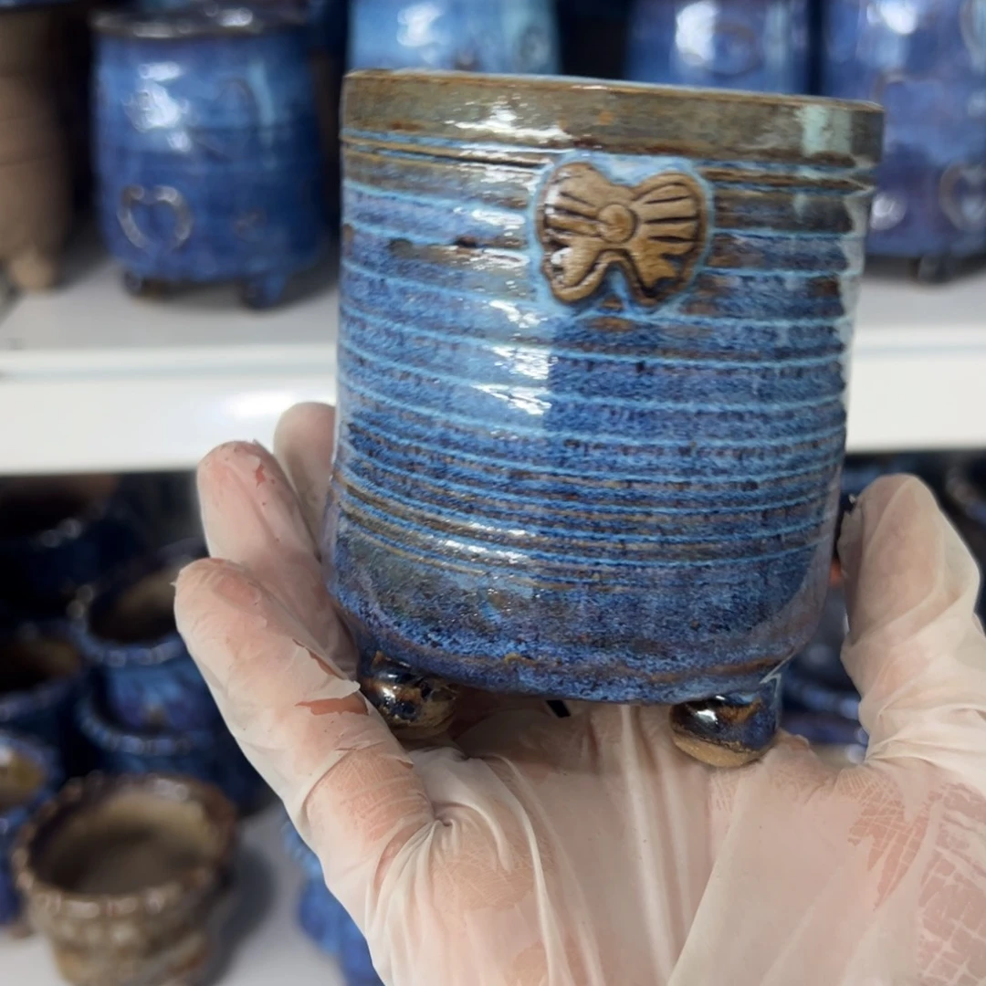 红陶?**?唐朝多肉花盆