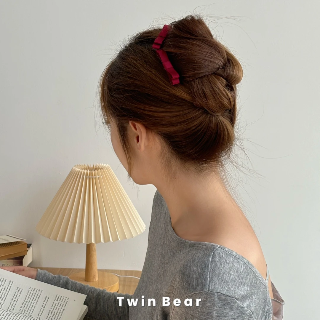S003~好用又实用的蝴蝶结倒插梳增高颅顶发梳盘发夹发饰头饰