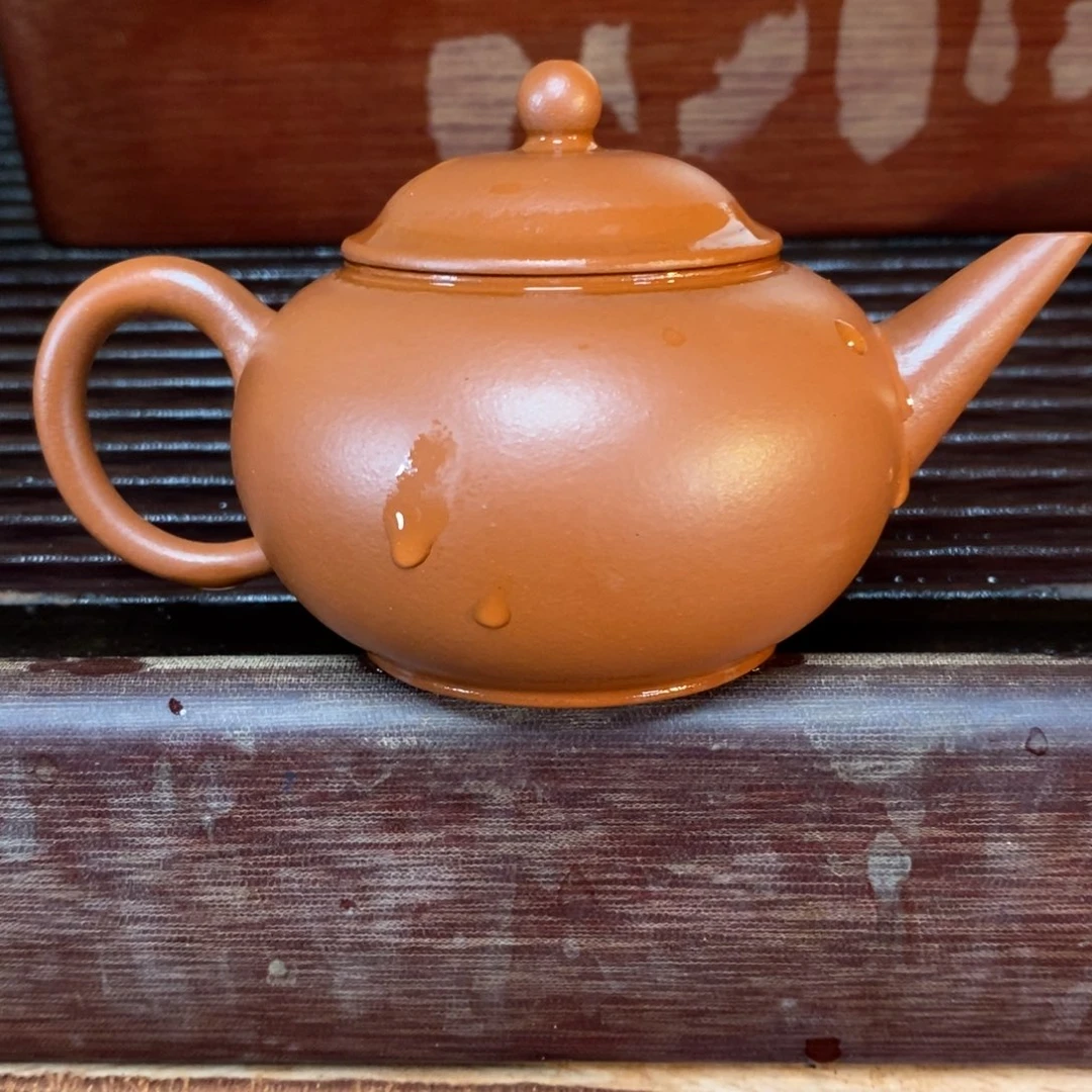 茶壶紫砂高端120cc红泥水平