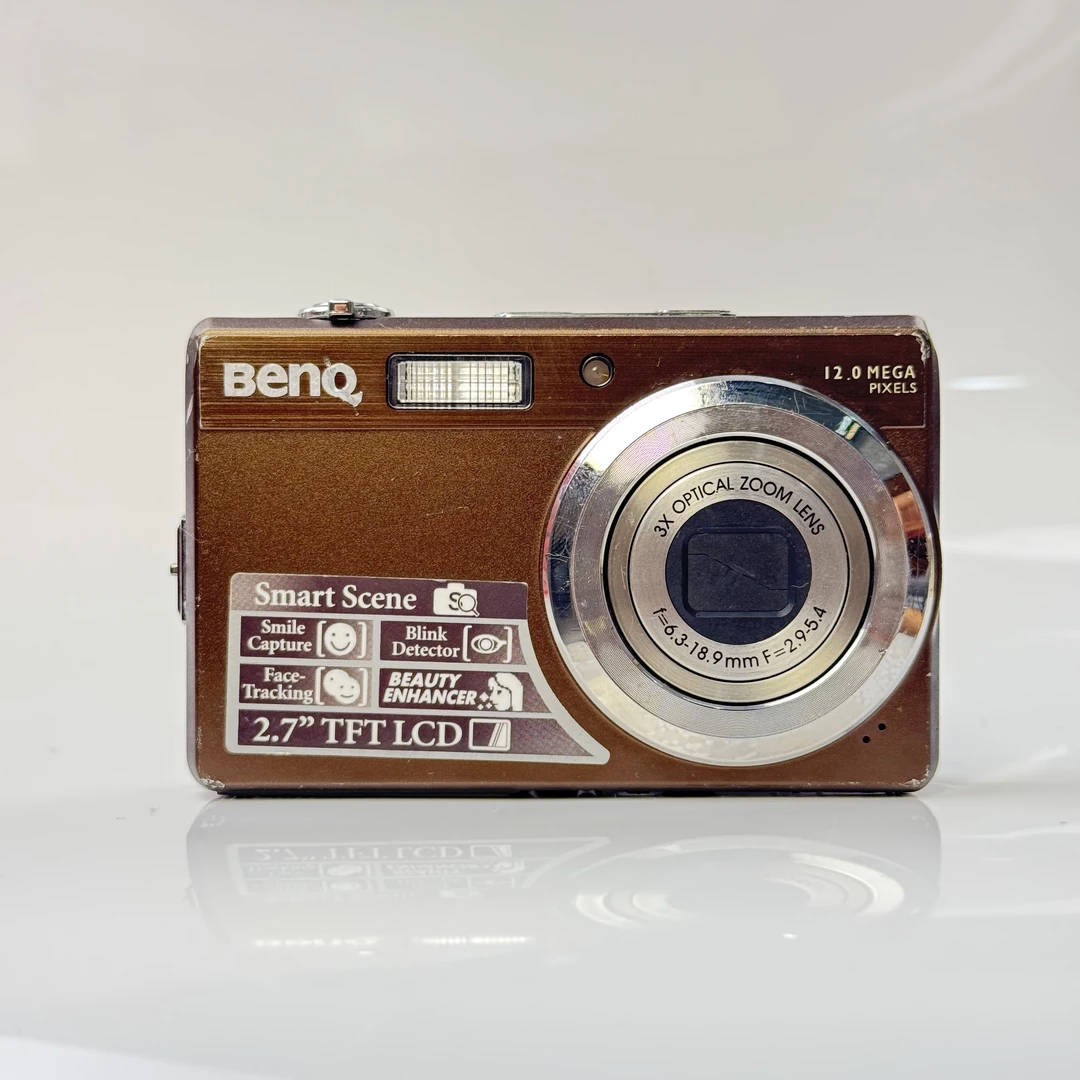 95新 Benq/明基 e1280棕榈色1200万像素3倍变焦ccd数码相机