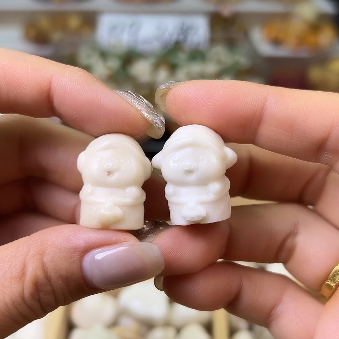 菩提根/象牙果手串瑕疵快乐猪10颗有裂