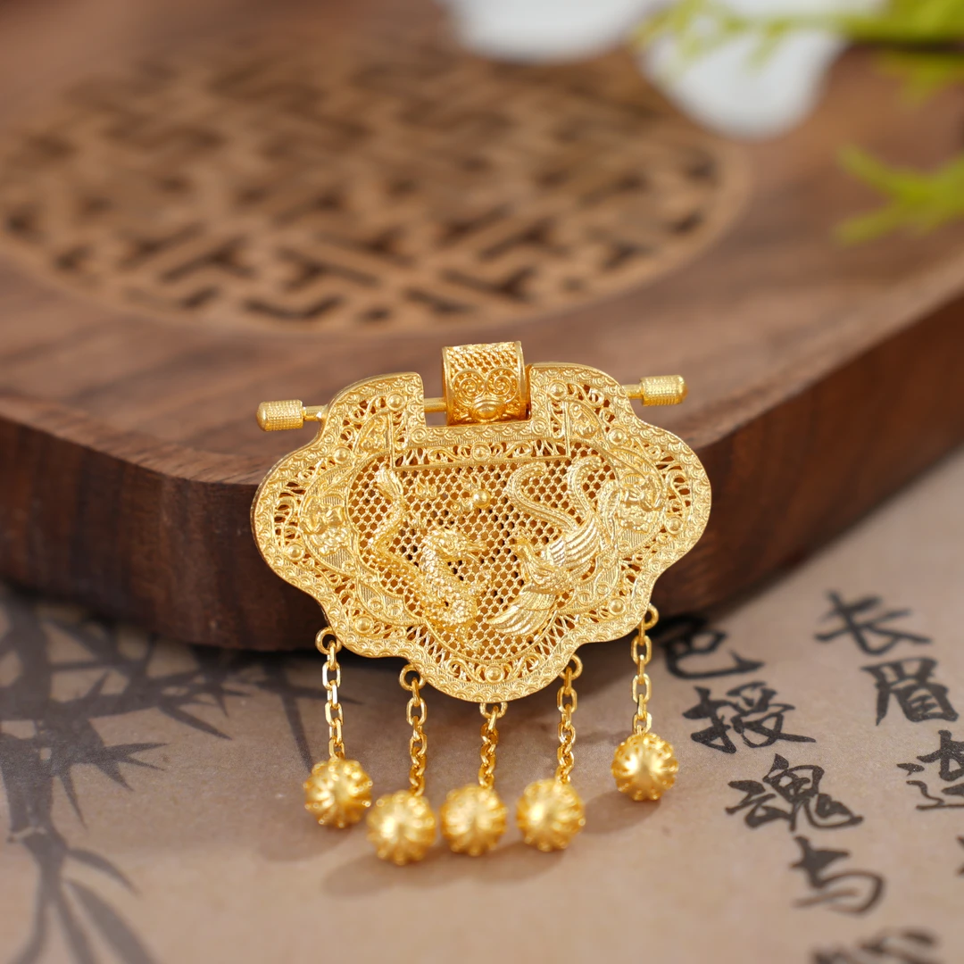 天子门生足金吊坠 16.03g