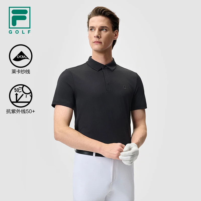 【高尔夫专业运动polo衫】斐乐男装菁英休闲透气短袖A11M525103