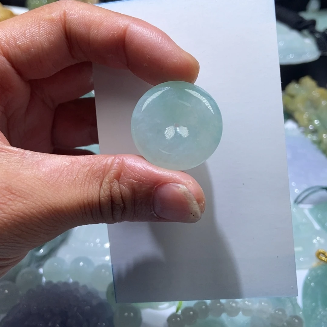 定制翡翠未镶嵌平安扣26.5-5.5