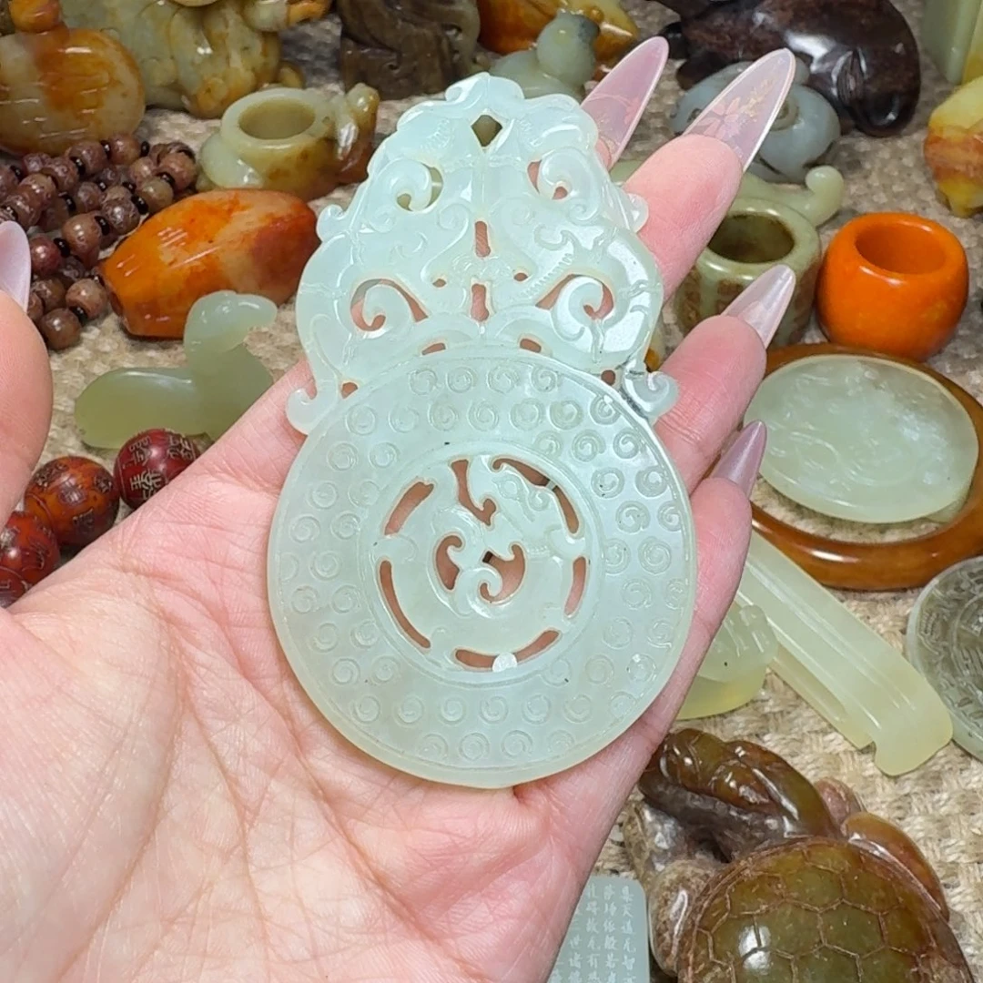 白玉菩提吊坠挂件