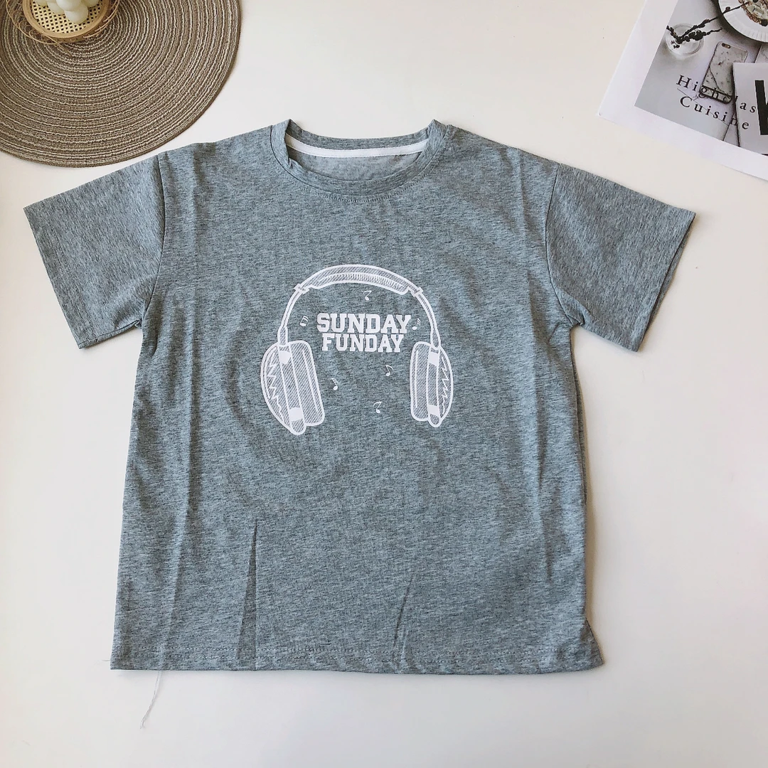 F319语童儿童夏季短袖T恤耳机S字母款