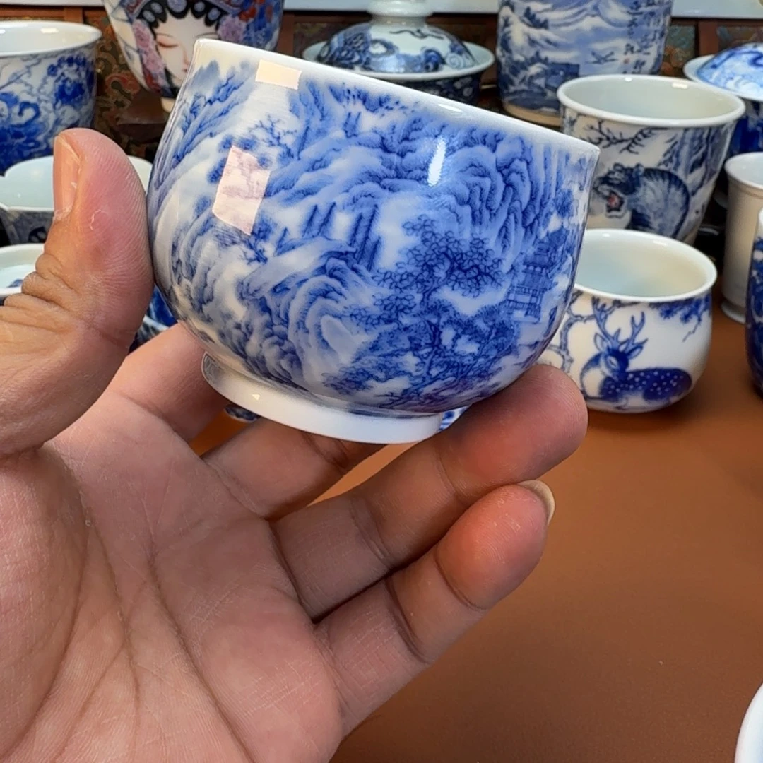 华***仔杯子景德镇全手工手绘陶瓷