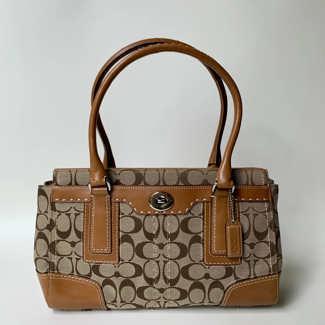 95新 COACH/蔻驰 经典百搭简约时尚复古千禧辣妹手提单肩托特包