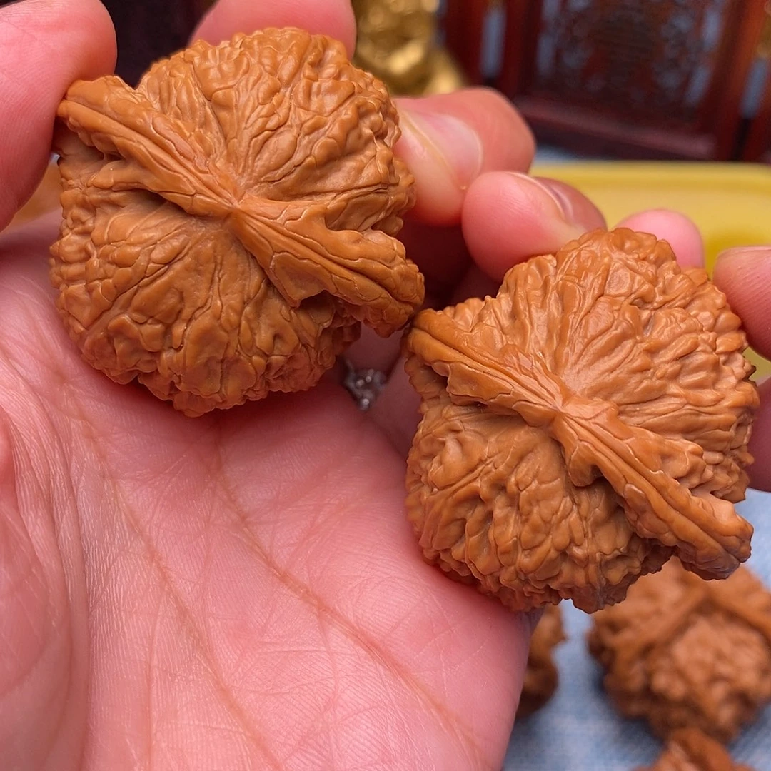 把件文玩核桃白狮子41尺