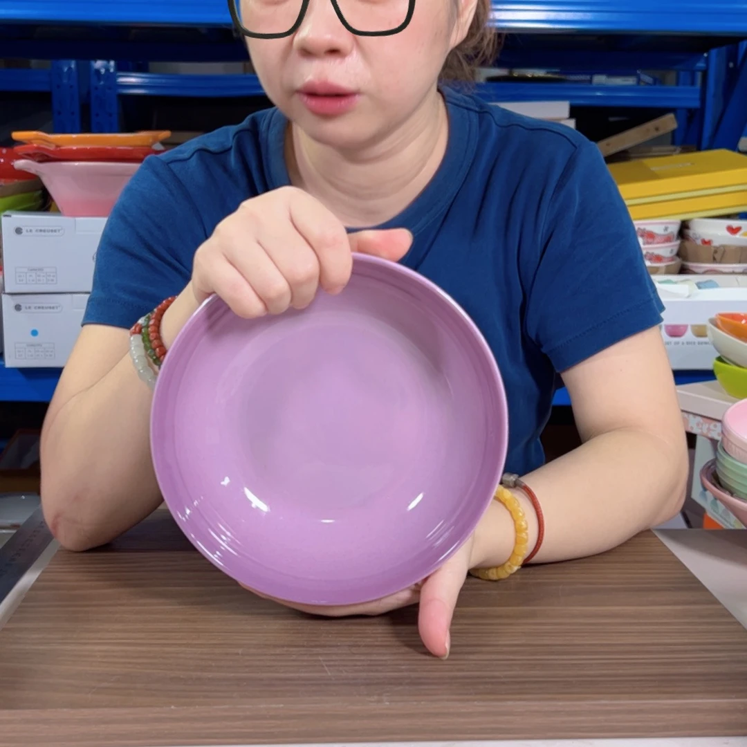 陶瓷紫罗兰燕麦碗