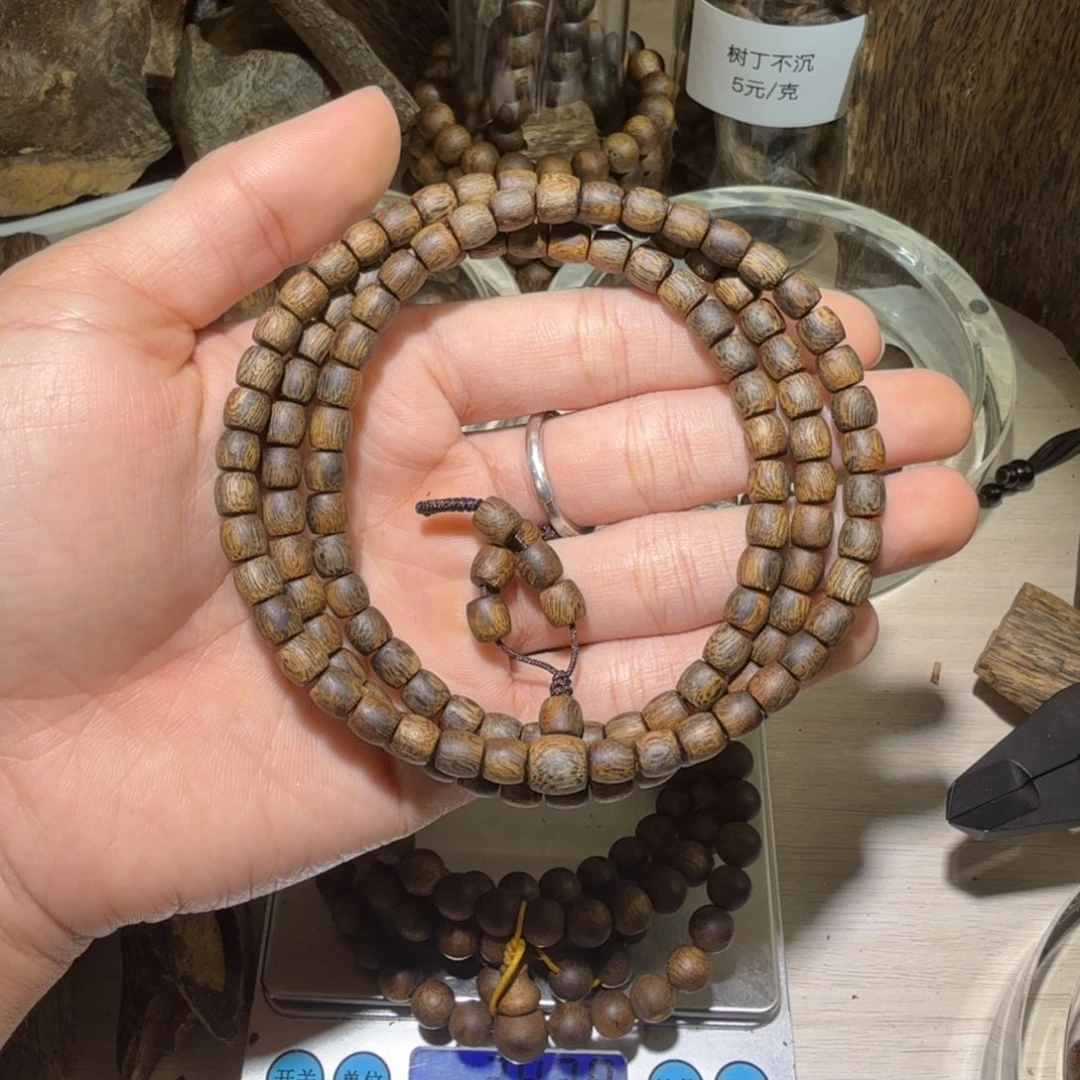 沉香手串鼓珠多圈0.6-16.9