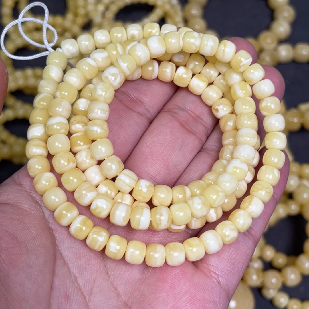 蜜蜡未镶嵌裸石蜜蜡佛珠6.8mm