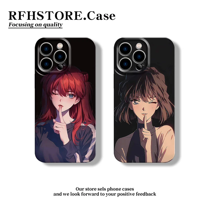 闪度侠嘘声明日香灰原哀适用iPhone17菲林手机壳华为vivo小米oppo