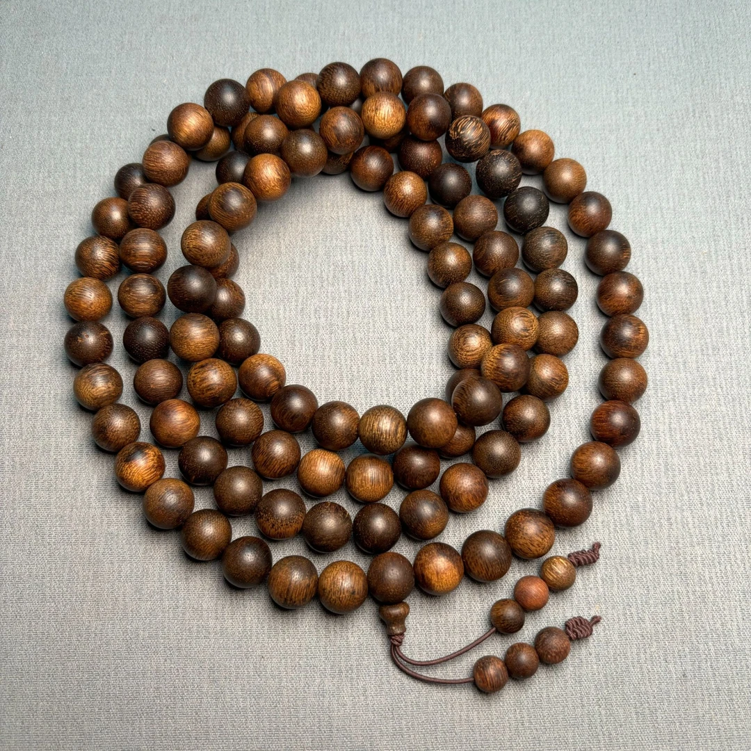 DZX093 沉香圆珠项链尺寸约12mm 多样性发一件